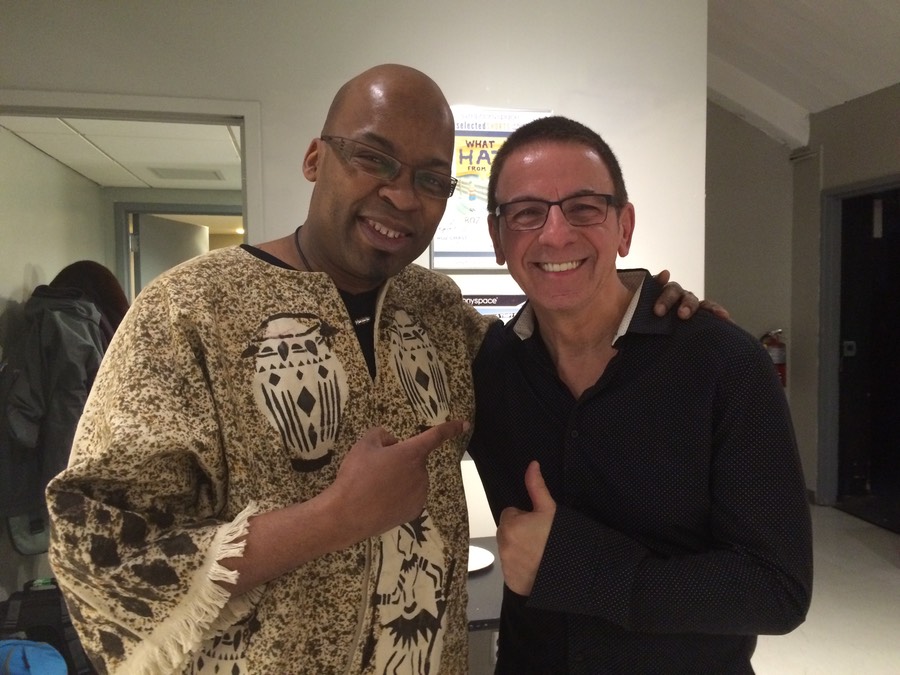 Vince & Lionel Loueke backstage at Symphony Space